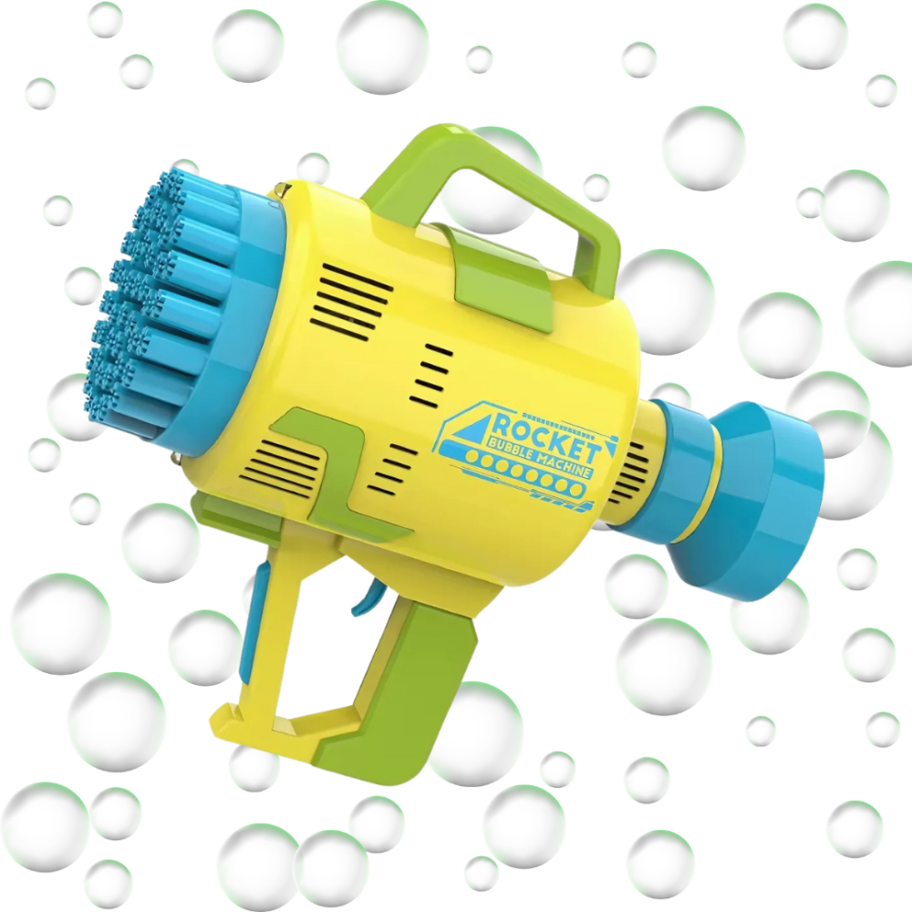 Пістолет для мильних бульбашок на батарейках, генератор мильних бульбашок, мильні бульбашки для дітей, жовтий Кам'янець-Подільський - фото 3