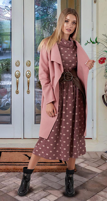 Трикотажне плаття в горох (44) Київ - фото 2