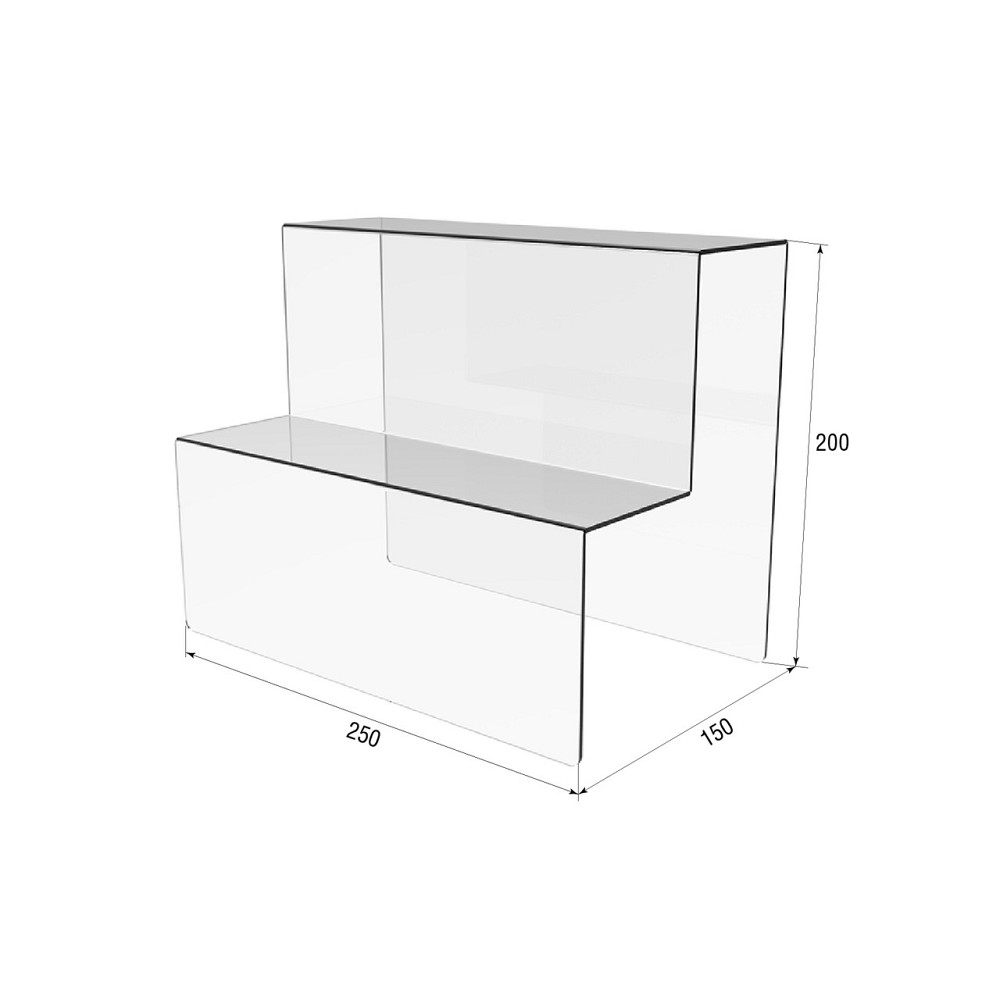 Горка EKOSTAR под товар на 2 ступеньки из акрила 250х200х150 Киев - изображение 3