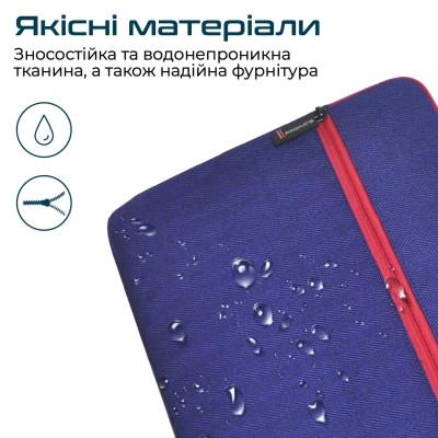 Чехол для ноутбука Promate 11" Portfolio-S Blue (portfolio-s.blue) Винница - изображение 7