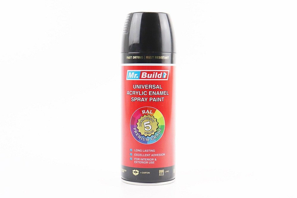 Фарба акрилова №02 "ЧОРНИЙ ГЛЯНЦЕВИЙ", Аерозоль 400ml Київ - фото 1