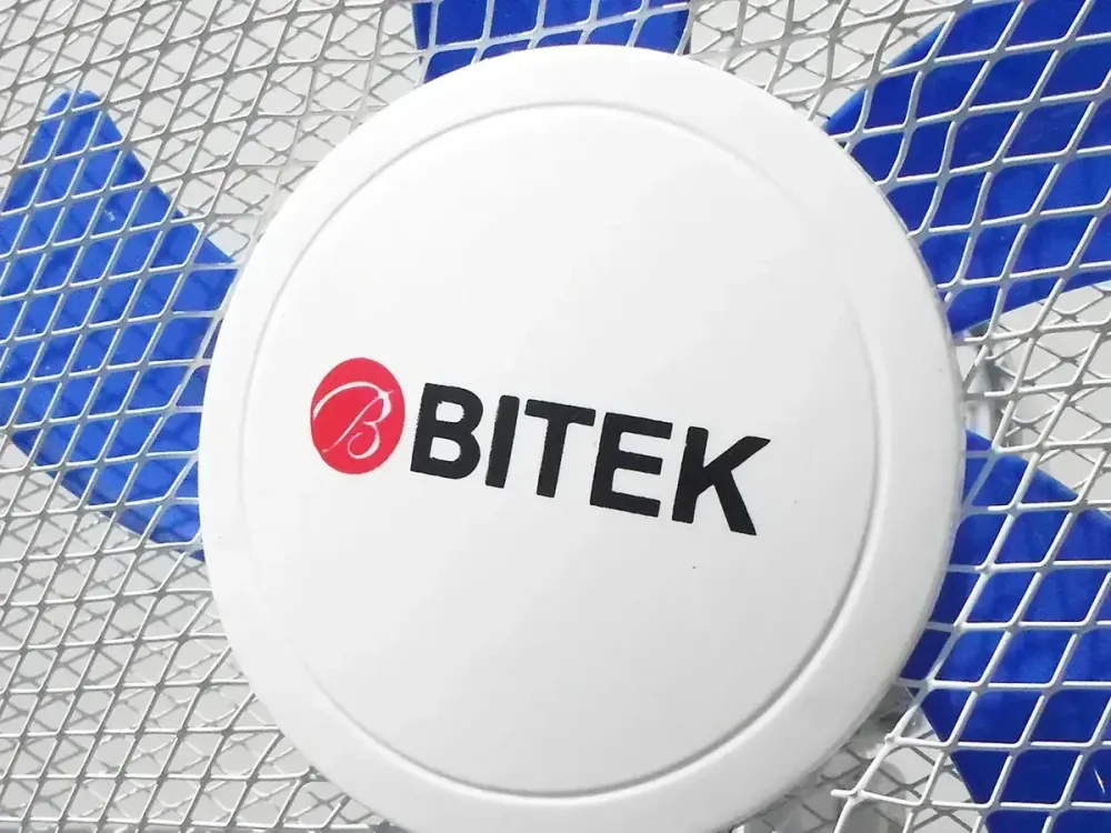 Вентилятор підлоговий BITEK 16" (40см) 100Вт 5 пласт. лоп. білий/синій BT-1630WB поворот і нахил Одеса - фото 2