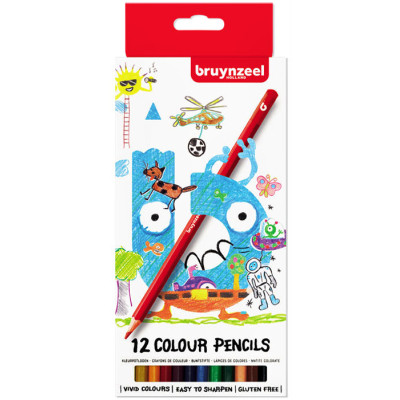 Карандаши цветные Bruynzeel 12 цветов картонная коробка (8712079421014) Винница - изображение 1