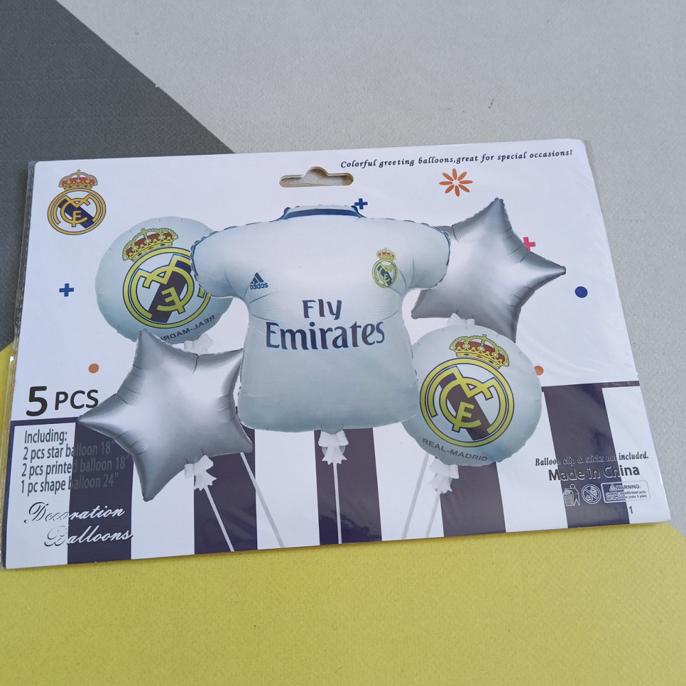 Набір фольгованих куль Футбол Real Madrid для дня народження Київ - фото 5