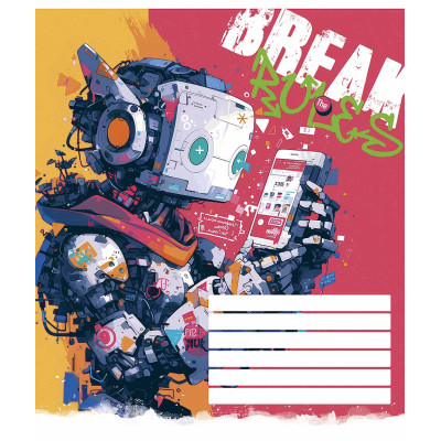 Тетрадь Школярик Break the rules 12 листов линия (012-3492L) Винница - изображение 5