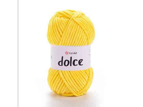 Пряжа Dolce жовтий 100% мікрополіестр 120м 100г 5шт/уп 761 ТМ YarnArt Київ