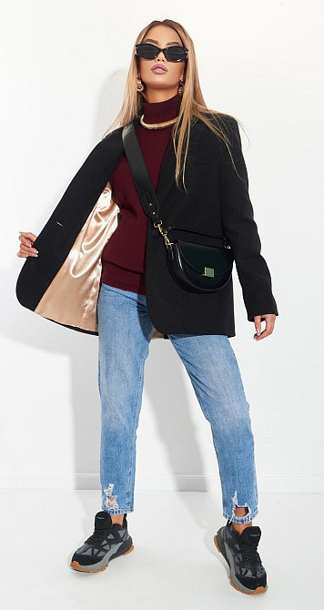 Кашемірове пальто піджак ОВЕРСАЙЗ (46) Київ - фото 3