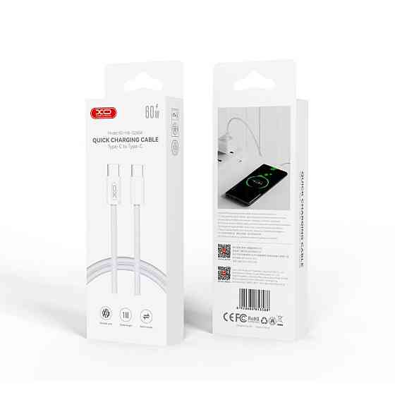 Кабель XO NBQ260A High-fashion Series Type-C to Type-C - 60W - 1m White (7102284) Київ