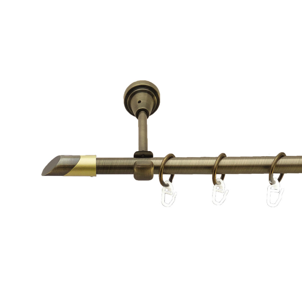 Карниз Orvit Луна металевий однорядний відкритий Антик 16 мм 200 см (3327897) Львов - изображение 1