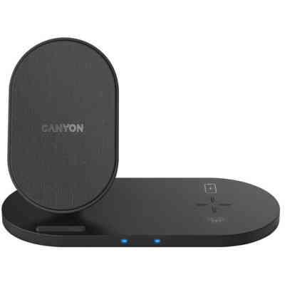 Зарядное устройство Canyon 2in1 Wireless 10W/7.5W/5W Type-C 1.2 m (CNS-WCS202B) Винница