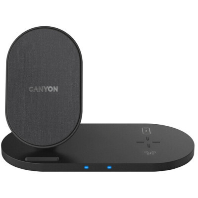 Зарядний пристрій Canyon 2in1 Wireless 10W/7.5W/5W Type-C 1.2 m (CNS-WCS202B) Вінниця - фото 1