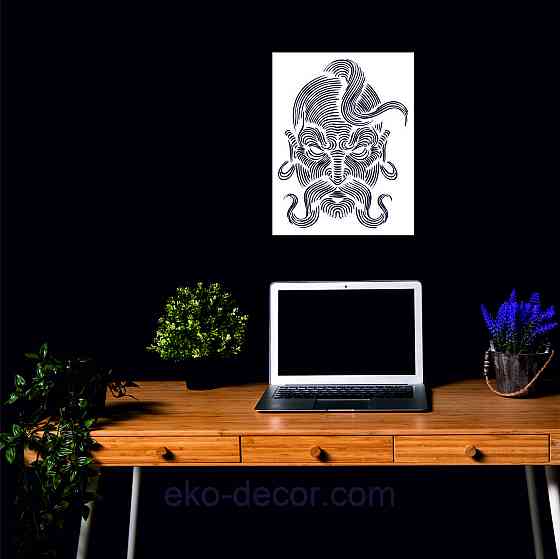 Декоративное настенное Панно «Козак» Декор на стену 70*54 см, Белый Киев