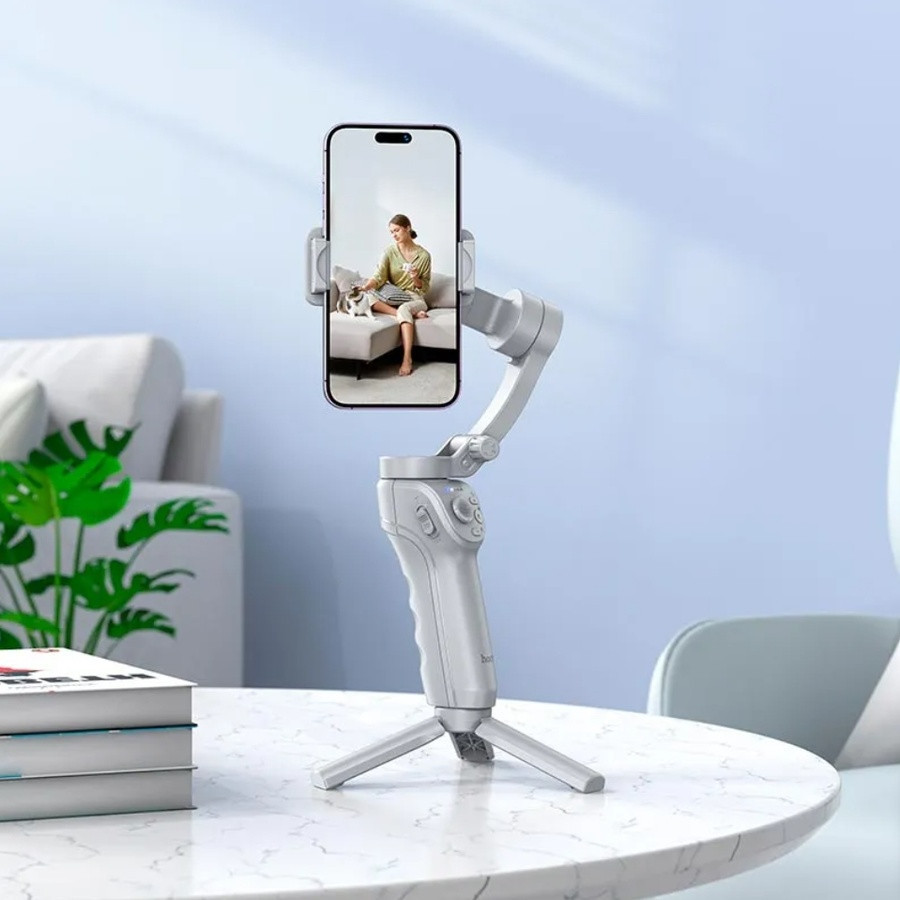 Триосьовий стабілізатор HOCO K24 Support 3-axis smart gimbal Gray Одеса - фото 6