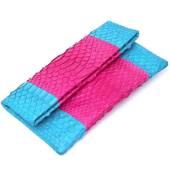 Яркий женский клатч Snake Leather sale_14993 Розовый Киев