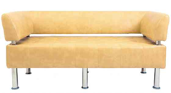 Диван Titan Office двойка со спинкой и подлокотниками 1550х650х750 Бежевый Киев