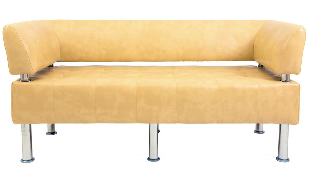 Диван Titan Office двойка со спинкой и подлокотниками 1550х650х750 Бежевый Киев - изображение 2