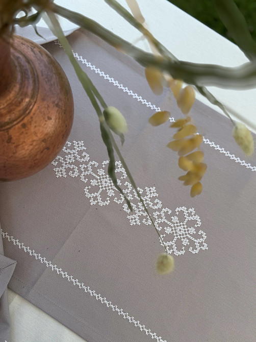 Ecotton Ранер доріжка Ecotton 45x170 см для обіднього столу водовідштовхувальна в етно-стилі сі Коломия - фото 1