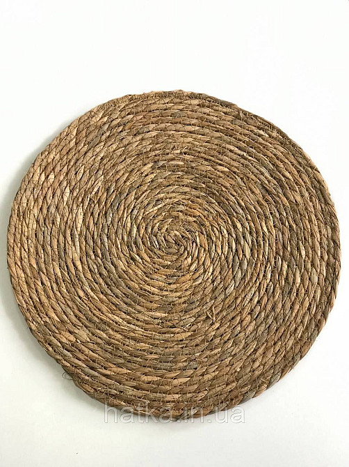 Підтарельник плетений солом'яний "Темна натура" 38 см темний натуральний Київ - фото 4