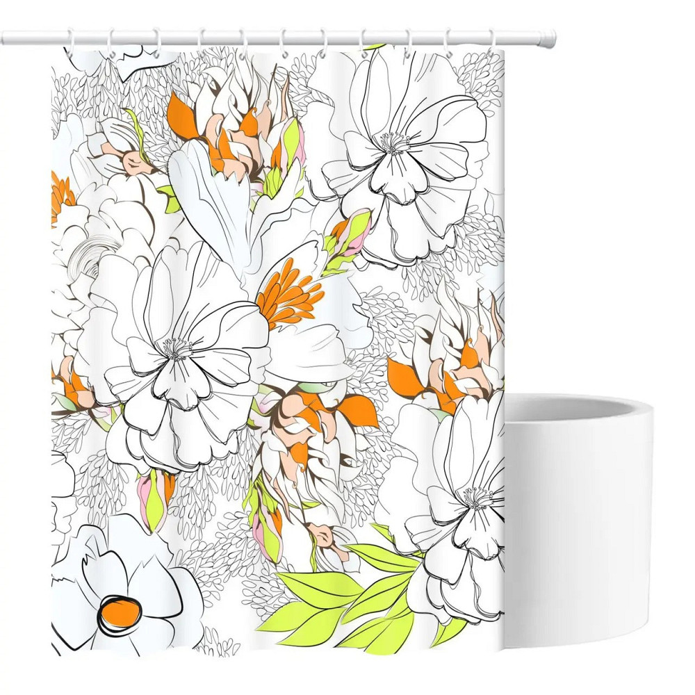 Шторка для ванны и душа и из полиэстера водонепроницаемая Bathlux 180x180 см с кольцами для ванной комнаты Каменец-Подольский - изображение 4