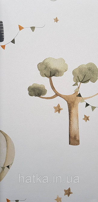 Шпалери флізелінові еко Rasch Kids World II 0.53х10 дитячі повітряні кулісamerети машини тварини на білому Київ - фото 2