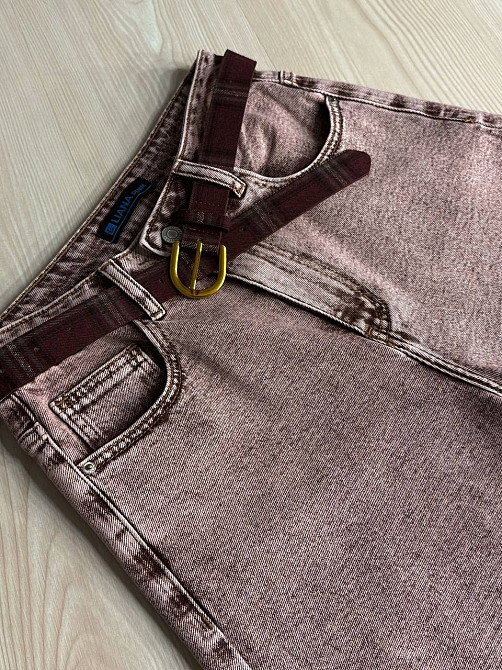 Шорти жіночі джинсові Liana 4-051 бермуди з ременем стрейчеві коричневі, коричневий, 28, 28, 76 см, 106 см Київ - фото 10