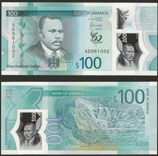 Ямайка 100 доларів 2022р UNC Р-97 полімер 
