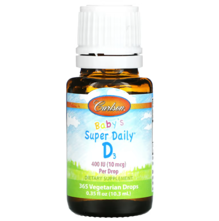 Витамин Д3 для детей Carlson Baby's Super Daily D3 400 МЕ 10,3 мл Киев