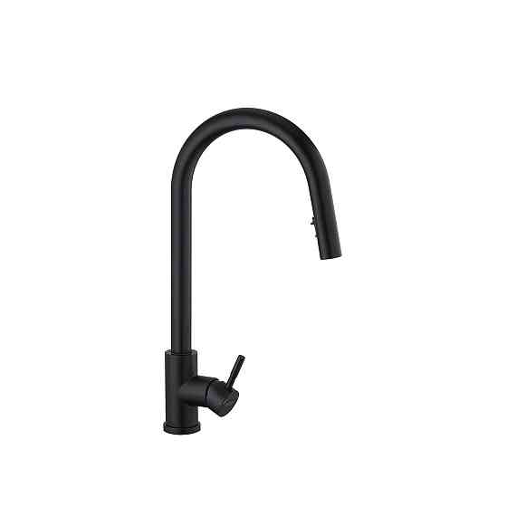 Змішувач для кухні з висувним виливом Kroner KRP Edelstahl Klassisch - SCH03915 чорний Київ