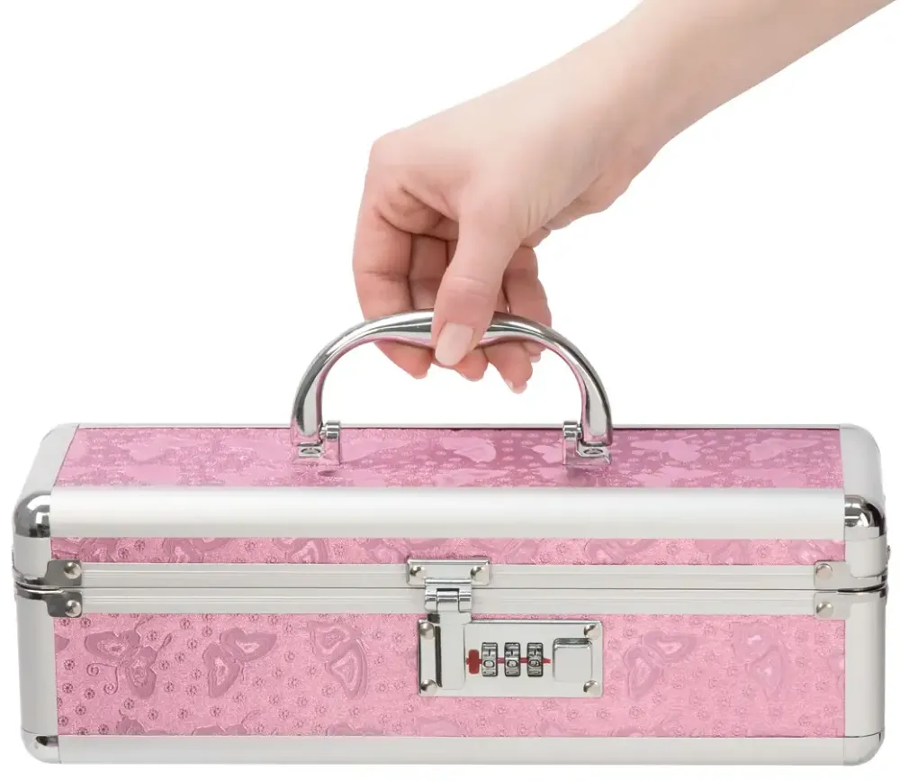 Кейс для зберігання секс-іграшок BMS Factory - The Toy Chest Lokable Vibrator Case Pink з кодовим за Львів - фото 4