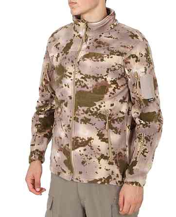 Теплая флисовая армейская кофта, тактическая кофта для военных зсу зеленого цвета, камуфляж размер M Каменец-Подольский