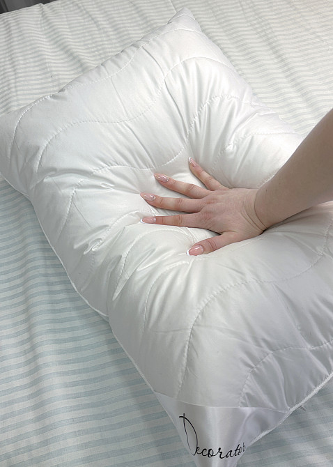Подушка для сну гіпоалергенна Decorator Quilt 50x70х20 см, колір білий (84-152) Київ - фото 5