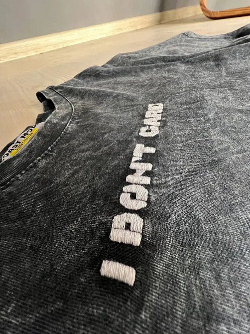 Футболка женская Coast Moda 4351 вареная тай дай с вышивкой оверсайз графит, графит, S-M Киев - изображение 17