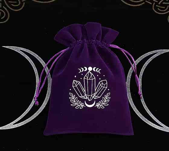 Оксамитовий мішечок для таро, руни, каміння 18×13 см, мішечок для карт і кристалів Київ