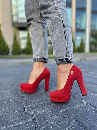 Туфлі жіночі STILLETA червоні еко-замша каблук 11см (D280-J004-4) 35р.36р. Коломия