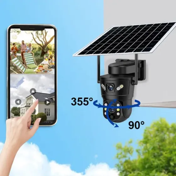 IP камера видеонаблюдения RIAS D05 (v380Pro APP) 4G 2 3MP+3MP Коломия