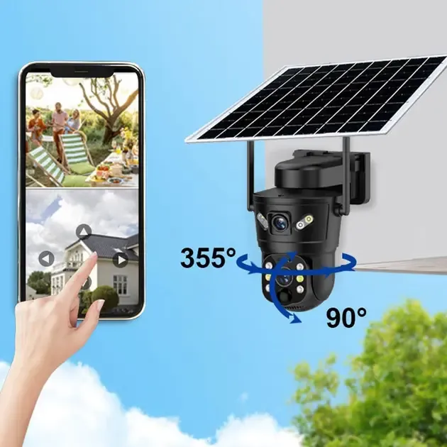 IP камера видеонаблюдения RIAS D05 (v380Pro APP) 4G 2 3MP+3MP Коломия - фото 2