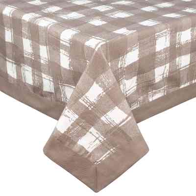 Скатерть Home Line с рамкой Клеточка капучино, 140х180см (158356) Винница