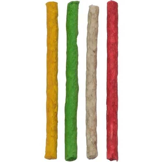 Ласощі для собак Кольорові палички з сиром'ятної шкіри для собак (12.5 см) 500 г Київ