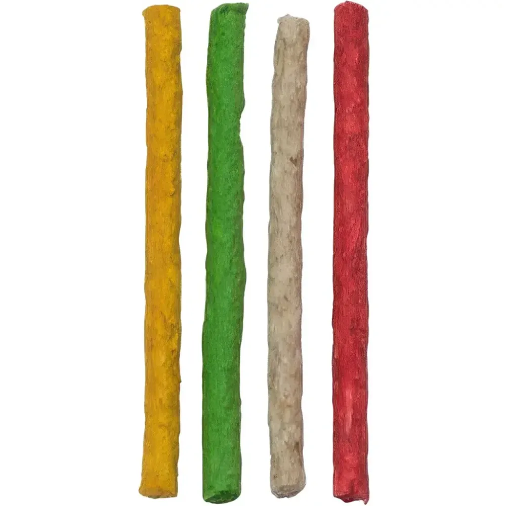Ласощі для собак Кольорові палички з сиром'ятної шкіри для собак (12.5 см) 500 г Київ - фото 1