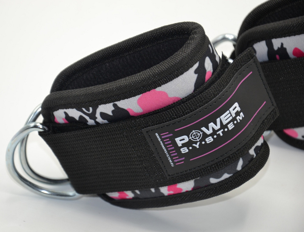 Манжети на щиколотку Power System PS-3470 Ankle Strap Camo Pink/Black Кам'янське - фото 7