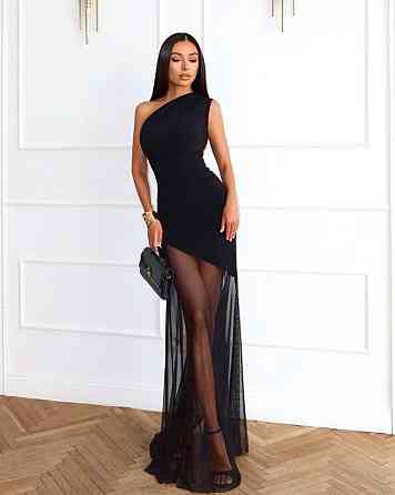 Женское элегантное вечернее платье макси  микромасло + сетка Одесса