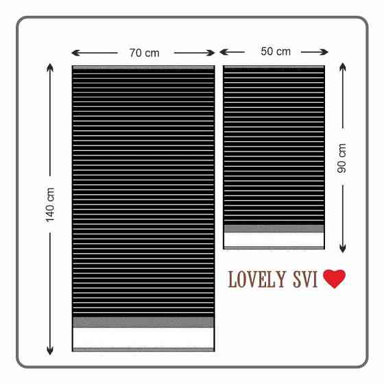 Набор 2 жаккардовых полотенца Lovely Svi для ванной, в подарок, 70 х 140 см и 50 × 90 см Oxford Stripe Cream Киев