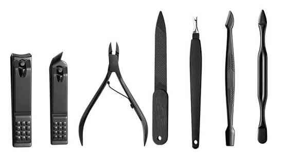 Набор для маникюра педикюра инструментов кусачки пилочка пинцет ножницы в наборе 16 шт, кейс синий Каменец-Подольский