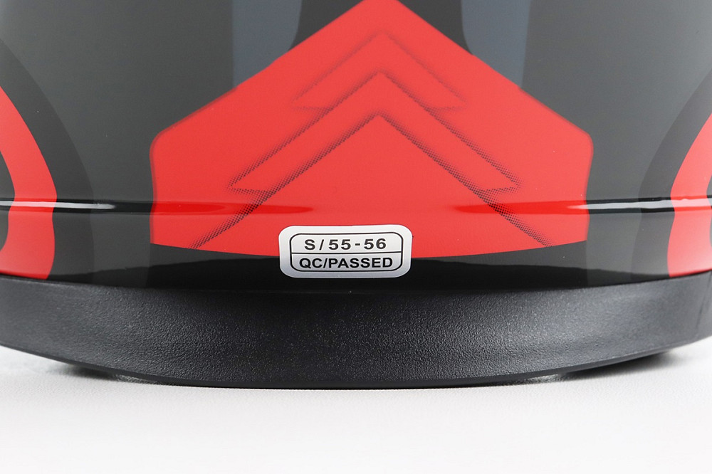 Шолом інтеграл, закритий BLD-М65 S (55-56см), ЧОРНИЙ/ЧЕРВОНО-СІРИЙ Київ - фото 7