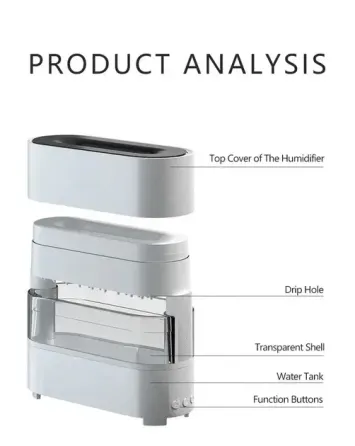Увлажнитель воздуха с имитацией капель дождя и эффектом пламени с LED подсветкой (20см) Коломыя