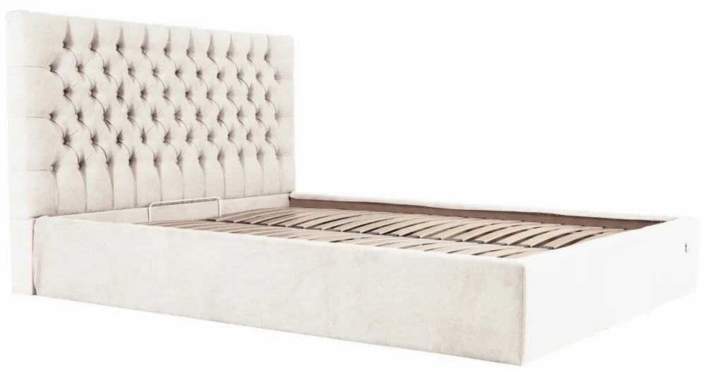 Кровать Двуспальная Cambridge Comfort 160 х 190 см Мисти Milk С подъемным механизмом и нишей для белья Бежевый Днепр - изображение 16