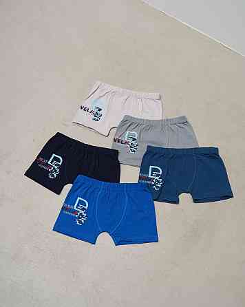 Боксеры подростковые однотонные - сбоку надпись. Набор из 5 шт. Nicoletta 41323 10-11 Киев