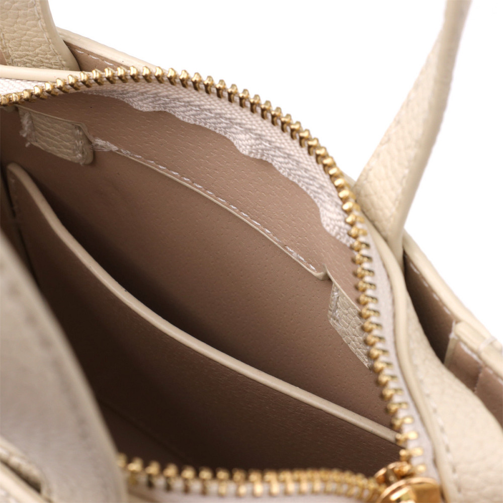 Сумка для жінок із натуральної шкіри з модним трапецієподібним кроєм Vintage 22917 Білий Київ - фото 8