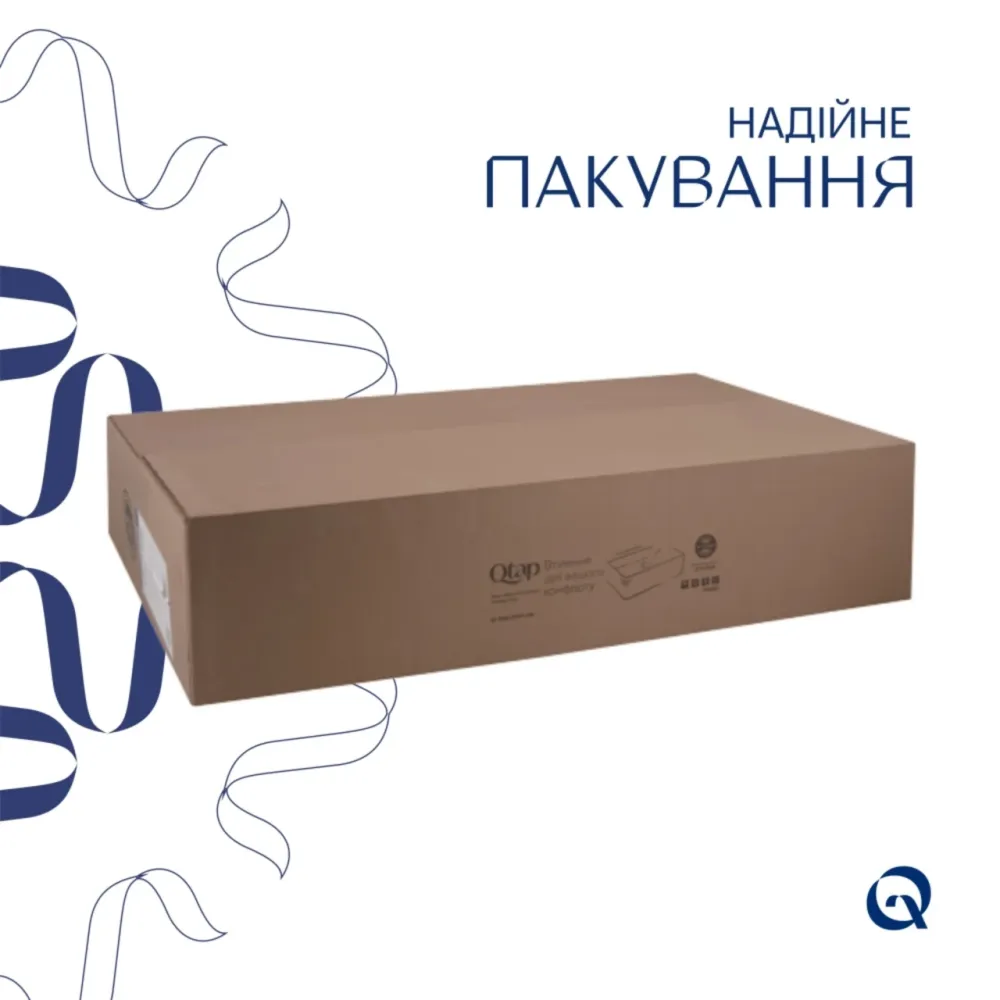 Комплект Qtap Kolibri: Раковина накладна 425x425x140 мм, White, квадратна + Донний клапан Pop-up PU02 Київ - фото 13