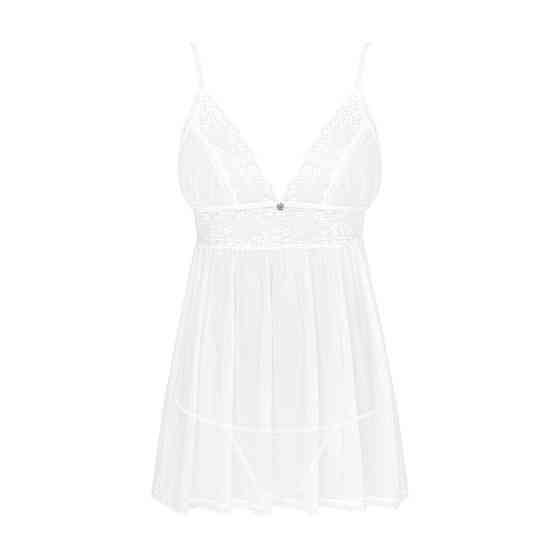 Пеньюар и трусики Obsessive Heavenlly babydoll & thong XL/2XL Sex Aura Киев